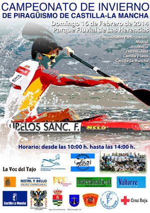 Cartel Campeonato Abierto de Invierno de Piragüismo de Castilla –La Mancha 2014.jpeg
