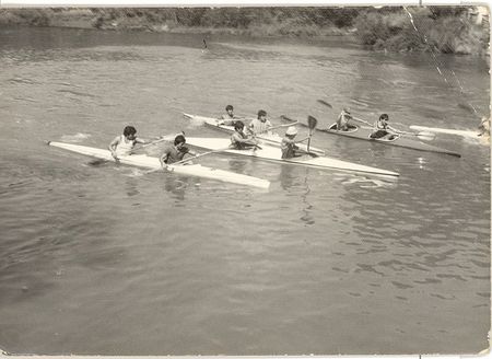 1974-Prueba en Aranjuez,del Puente Barcas al Castillo y vuelta.jpg